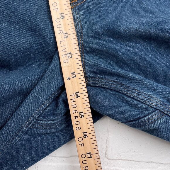 Duluth Jeans Men 46x30 ACT 44x27 Blue Gusset Cotton Flannel‎ Lined Heavy Chore - Picture 8 of 11